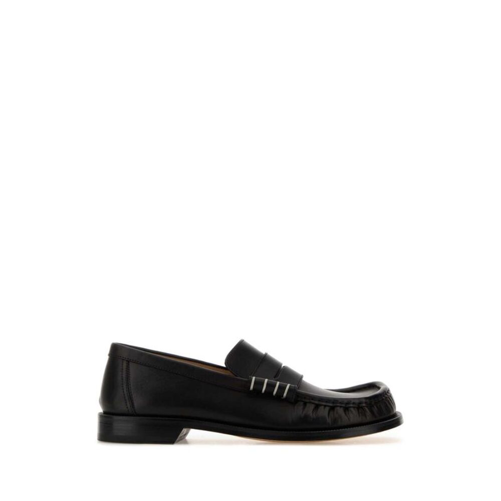 Jw Anderson Men Black Leather Loafers